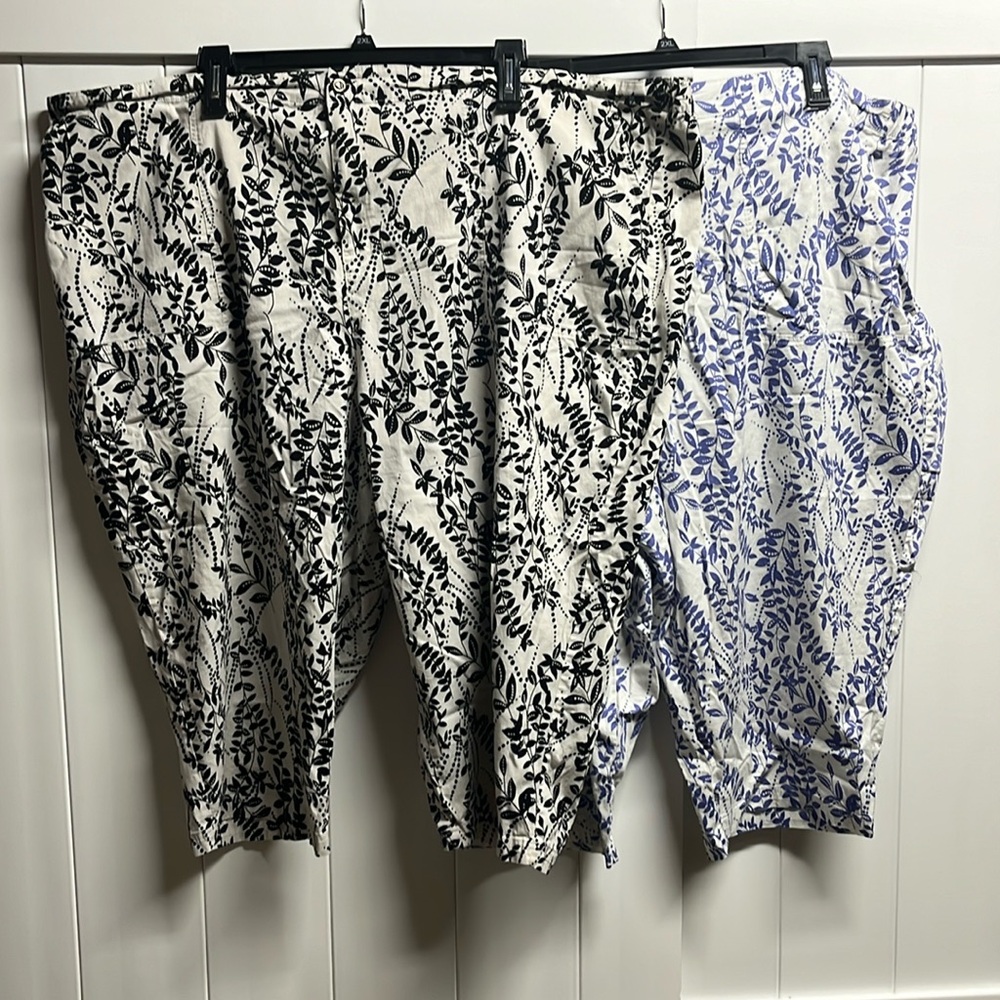 2 pair Liz&Me Capri pants Size 5X 34/36